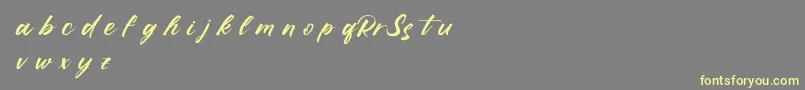 RufflescriptDemo-Schriftart – Gelbe Schriften auf grauem Hintergrund
