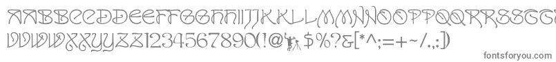 フォントSanremo – 白い背景に灰色の文字