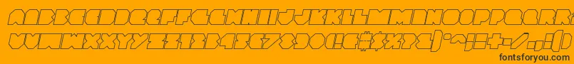 Vxrocketoutital Font – Black Fonts on Orange Background