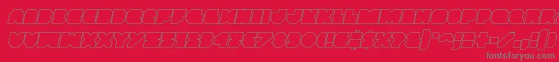 Vxrocketoutital Font – Gray Fonts on Red Background