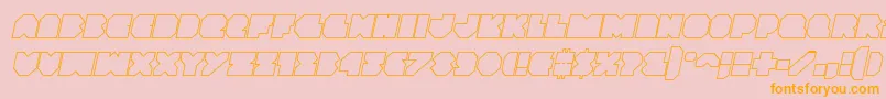 Vxrocketoutital Font – Orange Fonts on Pink Background