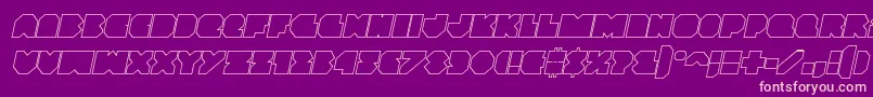 Vxrocketoutital Font – Pink Fonts on Purple Background