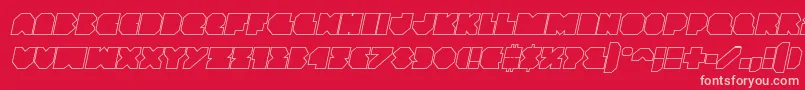 Vxrocketoutital Font – Pink Fonts on Red Background