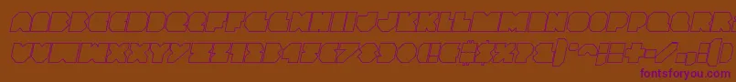 Vxrocketoutital Font – Purple Fonts on Brown Background