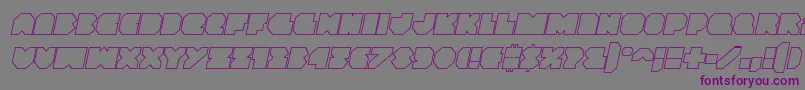 Vxrocketoutital Font – Purple Fonts on Gray Background