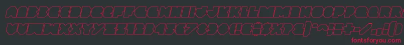 Vxrocketoutital Font – Red Fonts on Black Background