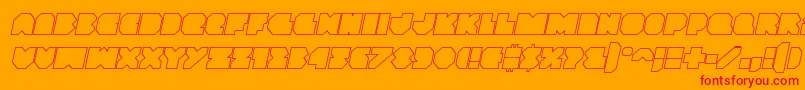 Vxrocketoutital Font – Red Fonts on Orange Background