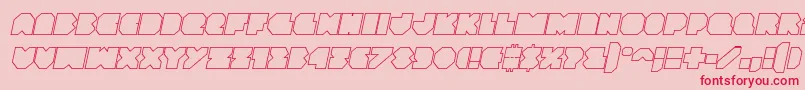 Vxrocketoutital Font – Red Fonts on Pink Background