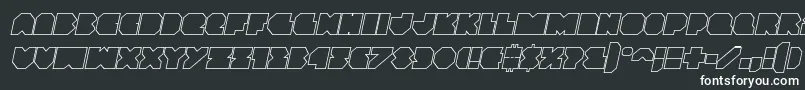 Vxrocketoutital Font – White Fonts on Black Background