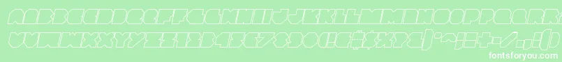 Vxrocketoutital Font – White Fonts on Green Background