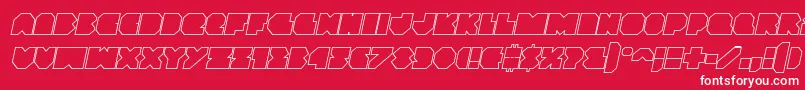 Vxrocketoutital Font – White Fonts on Red Background