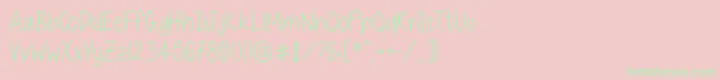 CutiePatootieSkinny-Schriftart – Grüne Schriften auf rosa Hintergrund