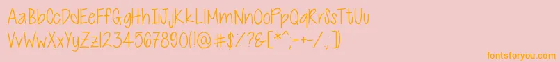 CutiePatootieSkinny Font – Orange Fonts on Pink Background