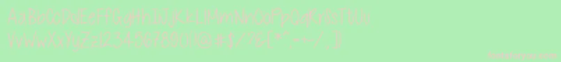 fuente CutiePatootieSkinny – Fuentes Rosadas Sobre Fondo Verde