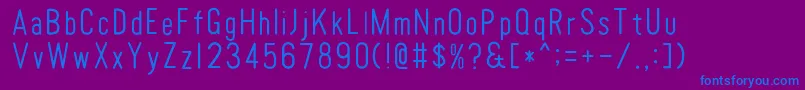 TomatoroundcondensedThin-fontti – siniset fontit violetilla taustalla