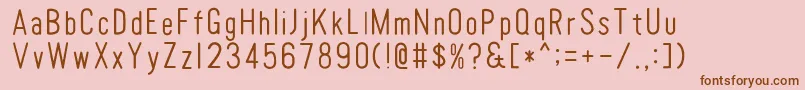 TomatoroundcondensedThin Font – Brown Fonts on Pink Background