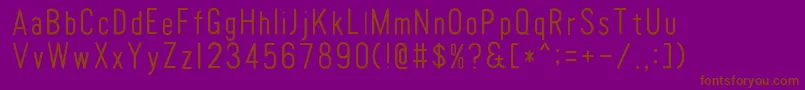 Police TomatoroundcondensedThin – polices brunes sur fond violet