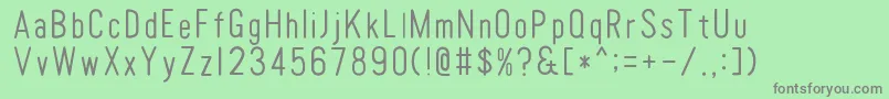 TomatoroundcondensedThin Font – Gray Fonts on Green Background