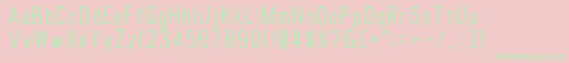 TomatoroundcondensedThin Font – Green Fonts on Pink Background