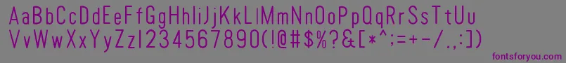 Шрифт TomatoroundcondensedThin – фиолетовые шрифты на сером фоне