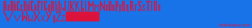 Bluesmk2 Font – Red Fonts on Blue Background