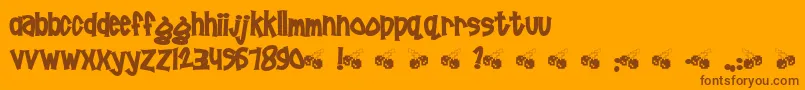 Pornhut Font – Brown Fonts on Orange Background