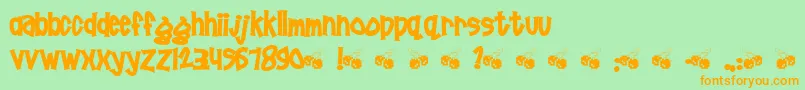 Pornhut Font – Orange Fonts on Green Background
