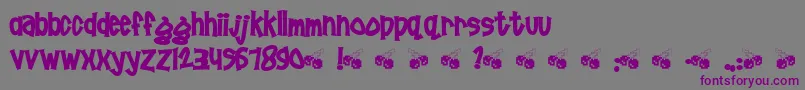 Pornhut-fontti – violetit fontit harmaalla taustalla