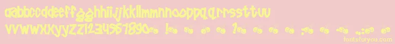 Pornhut Font – Yellow Fonts on Pink Background