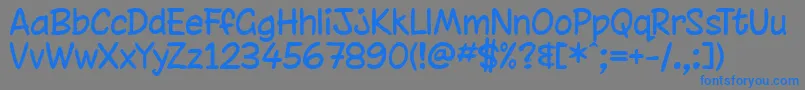 Chinrg Font – Blue Fonts on Gray Background