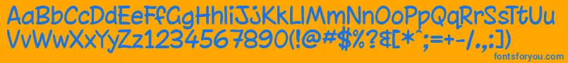 Chinrg Font – Blue Fonts on Orange Background