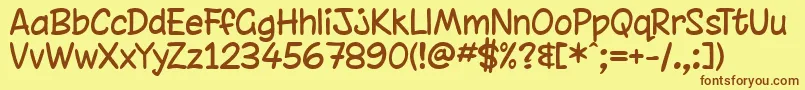 Chinrg Font – Brown Fonts on Yellow Background