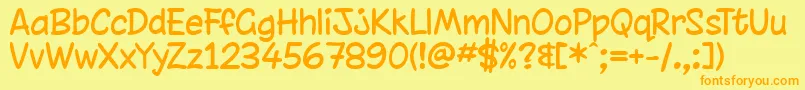 Chinrg Font – Orange Fonts on Yellow Background