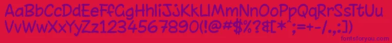 Chinrg Font – Purple Fonts on Red Background