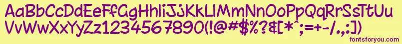 Chinrg Font – Purple Fonts on Yellow Background