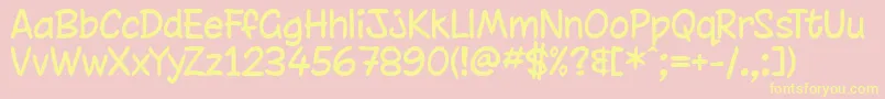 Chinrg Font – Yellow Fonts on Pink Background