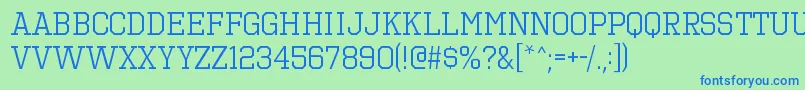OctinsportsbkRegular Font – Blue Fonts on Green Background