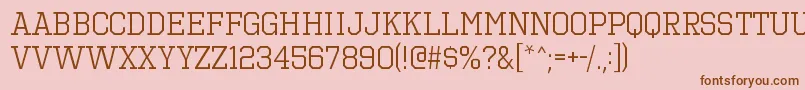 OctinsportsbkRegular Font – Brown Fonts on Pink Background