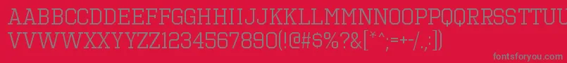 OctinsportsbkRegular Font – Gray Fonts on Red Background