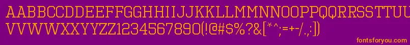 OctinsportsbkRegular Font – Orange Fonts on Purple Background