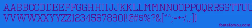 OctinsportsbkRegular Font – Purple Fonts on Blue Background
