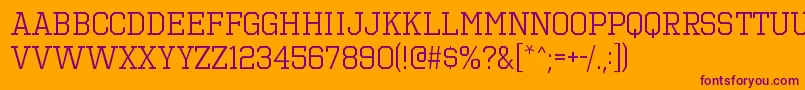 OctinsportsbkRegular Font – Purple Fonts on Orange Background