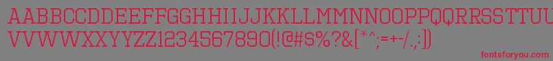 OctinsportsbkRegular Font – Red Fonts on Gray Background