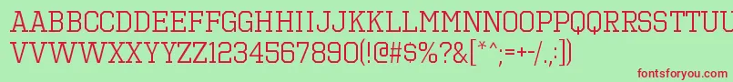 OctinsportsbkRegular Font – Red Fonts on Green Background