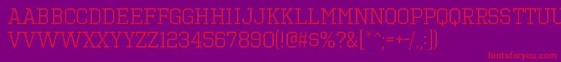 OctinsportsbkRegular Font – Red Fonts on Purple Background