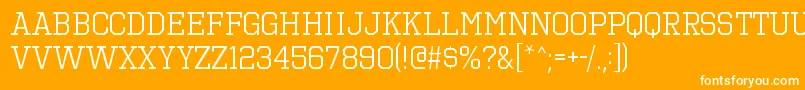 OctinsportsbkRegular Font – White Fonts on Orange Background