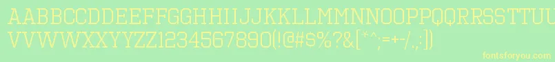 OctinsportsbkRegular Font – Yellow Fonts on Green Background