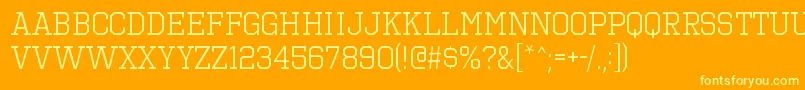 OctinsportsbkRegular Font – Yellow Fonts on Orange Background