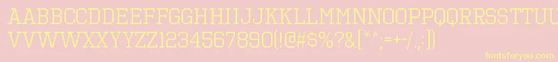 OctinsportsbkRegular Font – Yellow Fonts on Pink Background