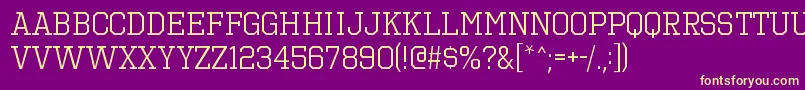 OctinsportsbkRegular Font – Yellow Fonts on Purple Background